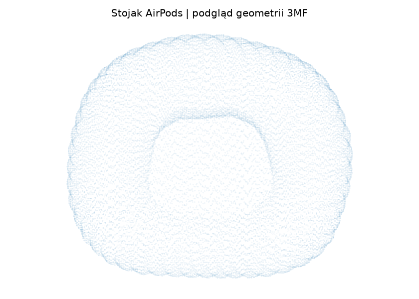 Rzut rzeczywistej geometrii projektu: Stojak AirPods